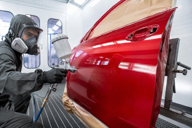 Auto refinishing paint